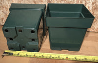 5.25 inch  green square pot